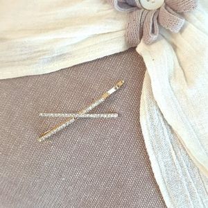 NEW RHINESTONE X CLIP HAIR BARETTE